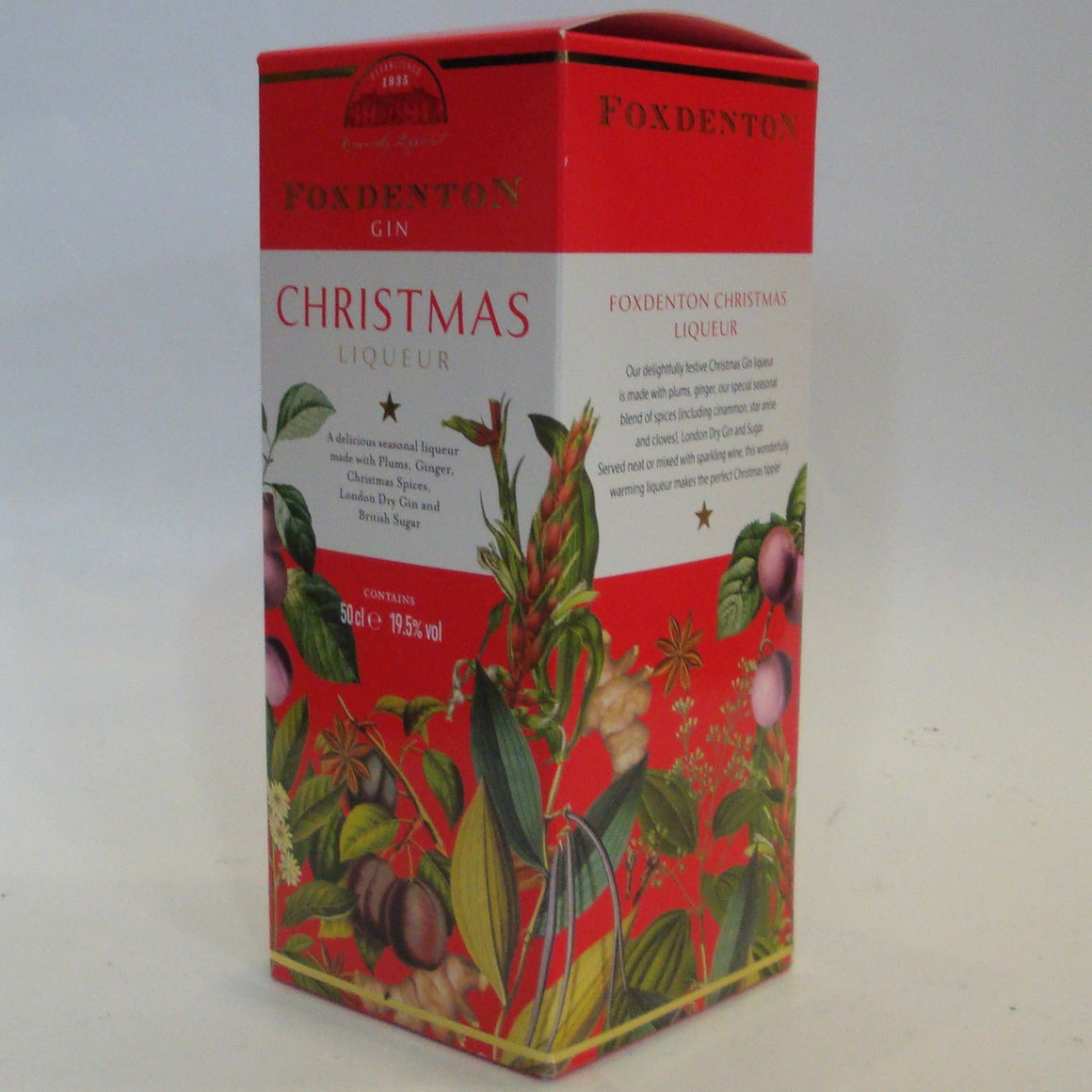 Foxdenton Christmas Liqueur with carton