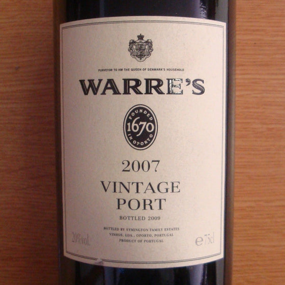 Warres Vintage Port 2007